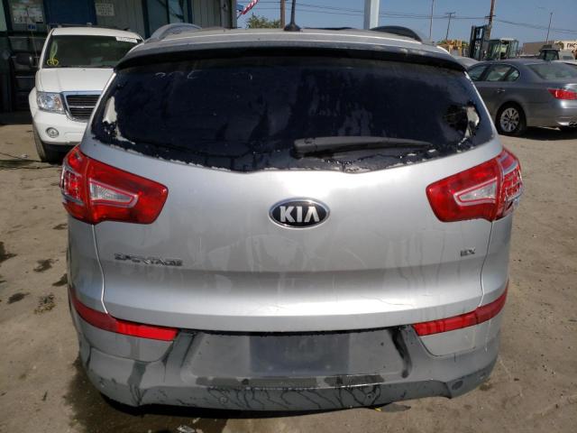 KNDPC3A28D7489364 - 2013 KIA SPORTAGE EX SILVER photo 6