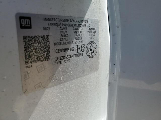 1G1ZD5ST6NF180193 - 2022 CHEVROLET MALIBU LT WHITE photo 12