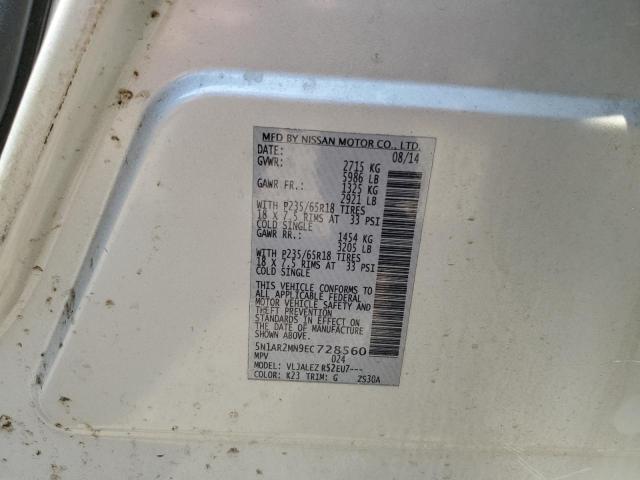 5N1AR2MN9EC728560 - 2014 NISSAN PATHFINDER S SILVER photo 13