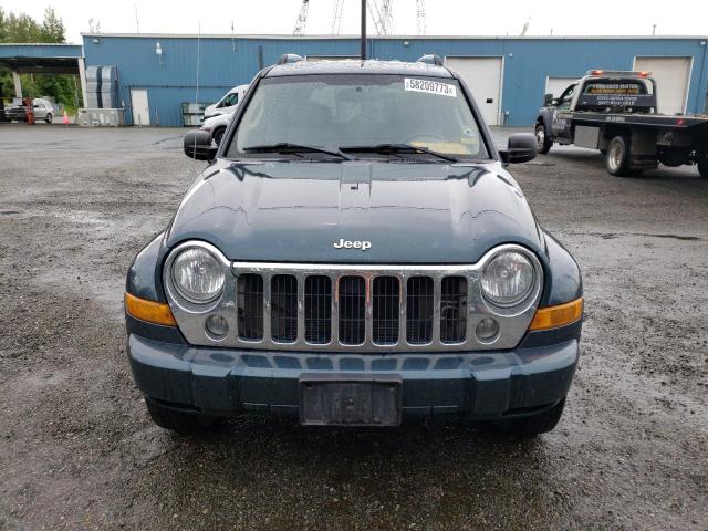 1J4GL58K96W132845 - 2006 JEEP LIBERTY LIMITED GREEN photo 5