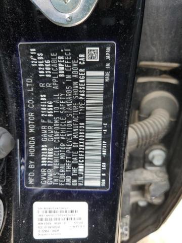 JHMFC1F72KX008136 - 2019 HONDA CIVIC EXL შავი ფოტო 12