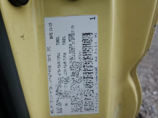 5TFRX5GN8GX056593 - 2016 TOYOTA TACOMA ACCESS CAB ყვითელი ფოტო 12