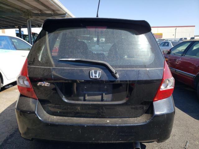 JHMGD38677S020689 - 2007 HONDA FIT S BLACK photo 6