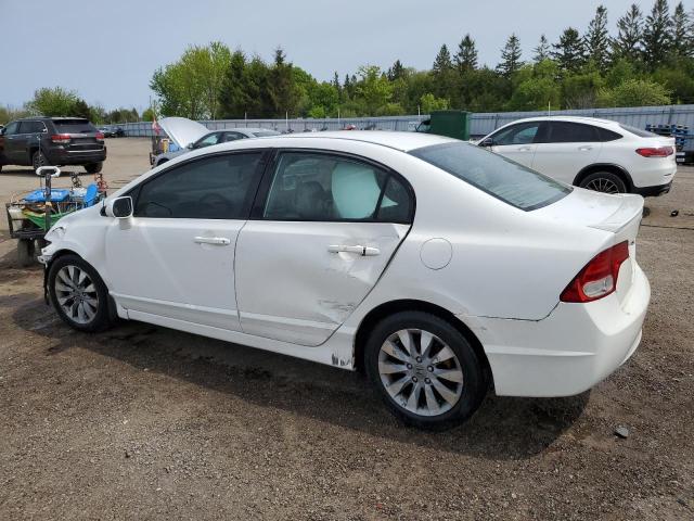 2HGFA16039H034058 - 2009 HONDA CIVIC EXL WHITE photo 2