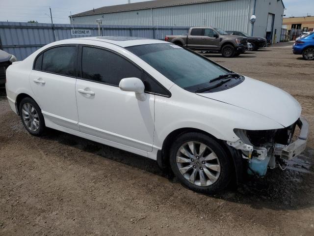 2HGFA16039H034058 - 2009 HONDA CIVIC EXL WHITE photo 4