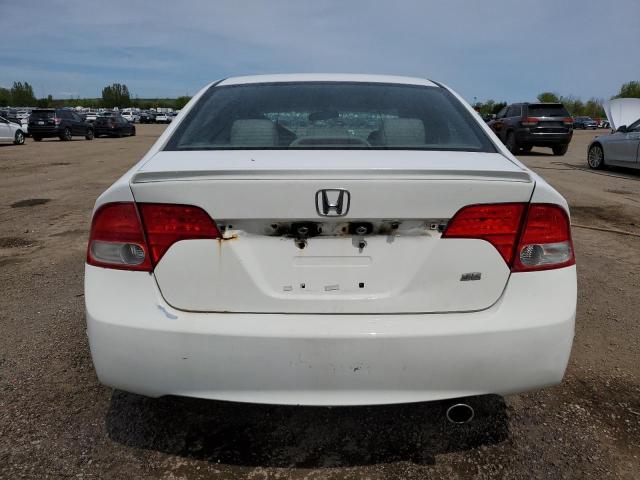 2HGFA16039H034058 - 2009 HONDA CIVIC EXL WHITE photo 6