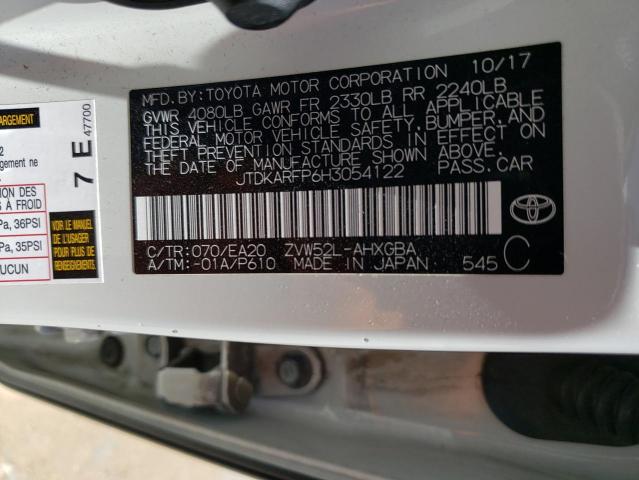 JTDKARFP6H3054122 - 2017 TOYOTA PRIUS PRIM 白色 照片 12