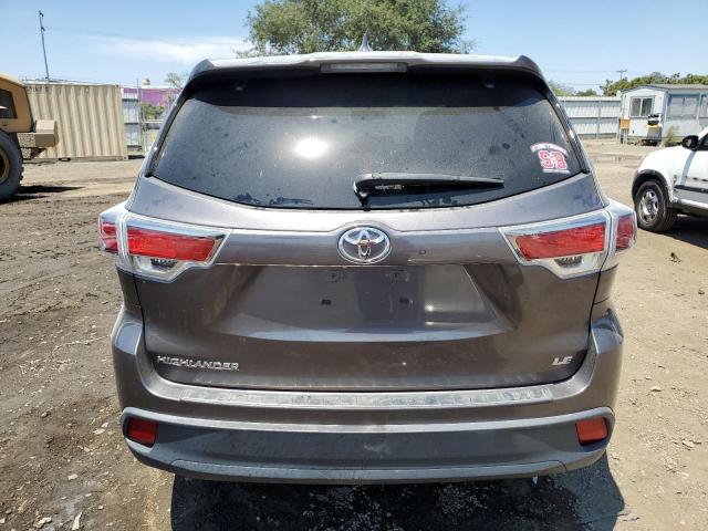 5TDZKRFH4ES033218 - 2014 TOYOTA HIGHLANDER LE GRAY photo 6