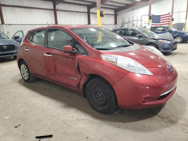 1N4AZ0CPXFC313525 - 2015 NISSAN LEAF S RED photo 4