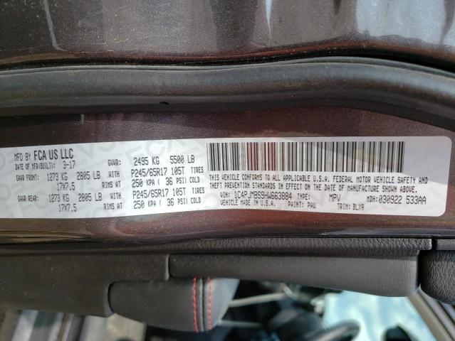 1C4PJMBS9HW663884 - 2017 JEEP CHEROKEE TRAILHAWK CHARCOAL photo 14