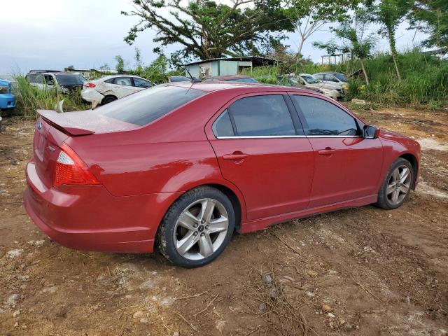 3FAHP0KC3AR205907 - 2010 FORD FUSION SPORT RED photo 3