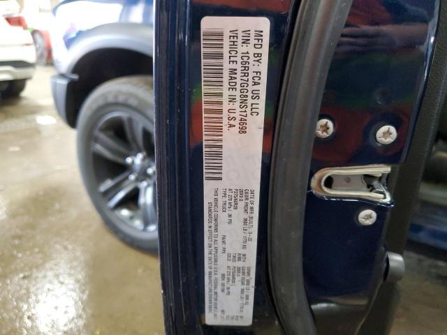 1C6RR7GG8NS174698 - 2022 RAM 1500 CLASS SLT 蓝色 照片 12