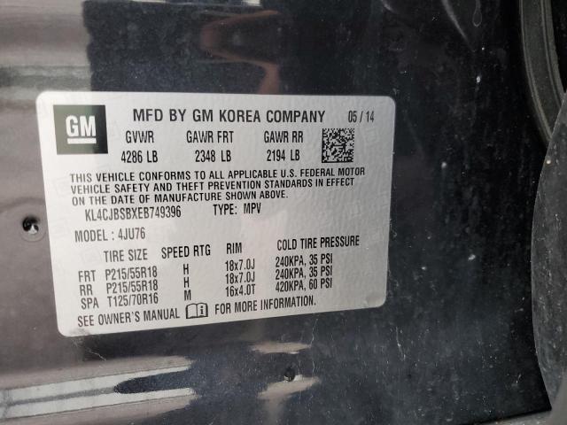 KL4CJBSBXEB749396 - 2014 BUICK ENCORE CONVENIENCE 黑色 照片 13