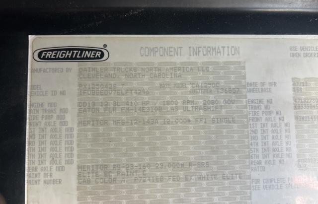 1FUBGEDV7ELFT4296 - 2014 FREIGHTLINER CASCADIA 1 WHITE photo 10