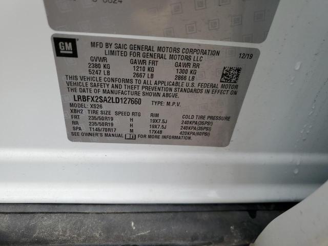 LRBFX2SA2LD127660 - 2020 BUICK ENVISION ESSENCE Ақ фото 13