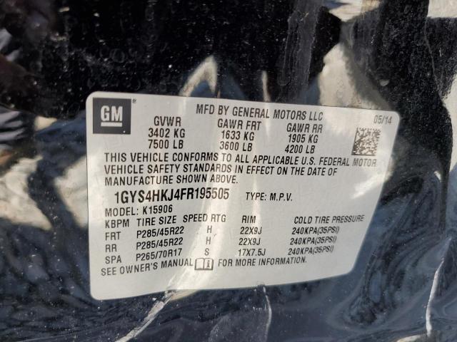 1GYS4HKJ4FR195505 - 2015 CADILLAC ESCALADE ESV LUXURY BLACK photo 13