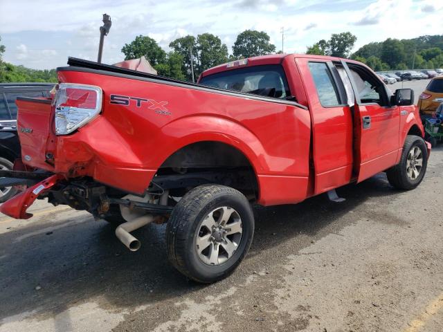 1FTFX1EF9DFB96760 - 2013 FORD F150 SUPER CAB RED photo 3