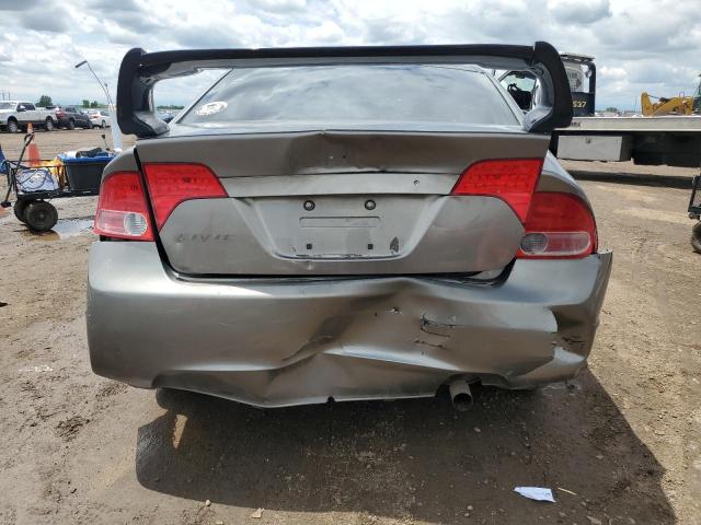 1HGFA16848L040796 - 2008 HONDA CIVIC EX GRAY photo 6