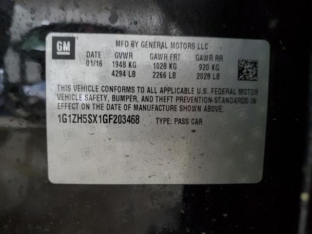 1G1ZH5SX1GF203468 - 2016 CHEVROLET MALIBU PREMIER BLACK photo 13