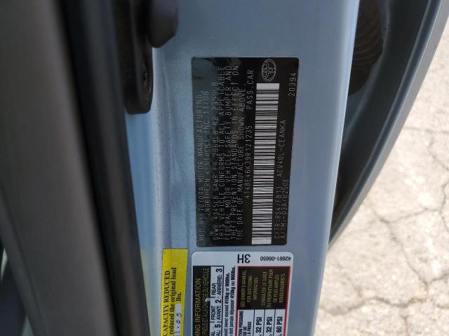 4T4BE46K39R121235 - 2009 TOYOTA CAMRY BASE BLUE photo 12