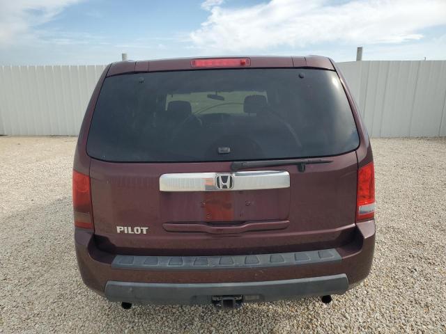 5FNYF3H21BB049186 - 2011 HONDA PILOT LX BURGUNDY photo 6