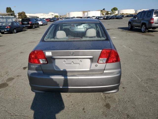 1HGES163X5L018908 - 2005 HONDA CIVIC DX VP GRAY photo 6