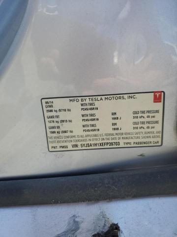 5YJSA1H1XEFP39703 - 2014 TESLA MODEL S 银色 照片 12