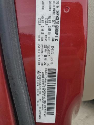 2C4RC1BG0DR573751 - 2013 CHRYSLER TOWN & COU TOURING ბურგუნდია ფოტო 13