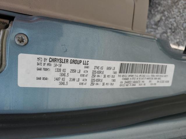 2A4RR5D11AR494576 - 2010 CHRYSLER TOWN & COU TOURING 青色 照片 13