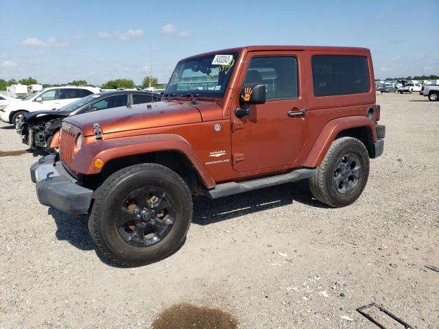 1C4GJWBG8EL258412 - 2014 JEEP WRANGLER SAHARA ORANGE photo 1