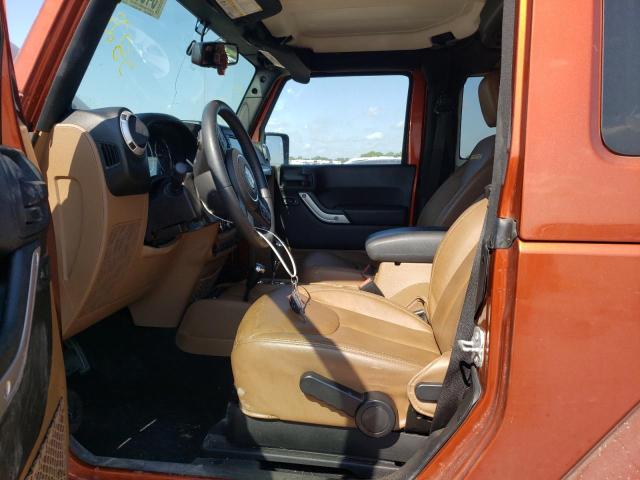 1C4GJWBG8EL258412 - 2014 JEEP WRANGLER SAHARA ORANGE photo 7