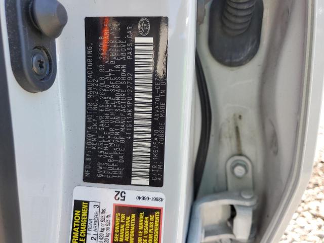 4T1G11AK1PU127792 - 2023 TOYOTA CAMRY SE NIGHT SHADE WHITE photo 12