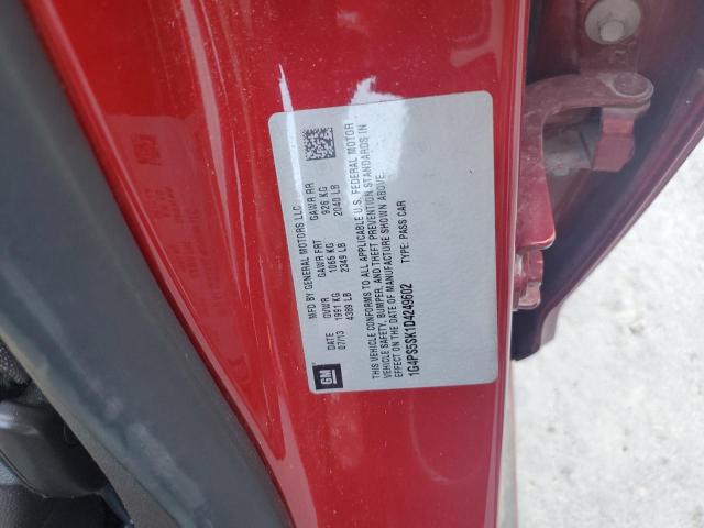 1G4PS5SK1D4249602 - 2013 BUICK VERANO RED photo 12