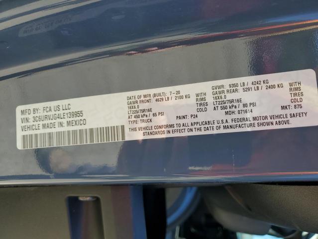 3C6URVJG4LE139955 - 2020 RAM PROMASTER 3500 HIGH 蓝色 照片 13