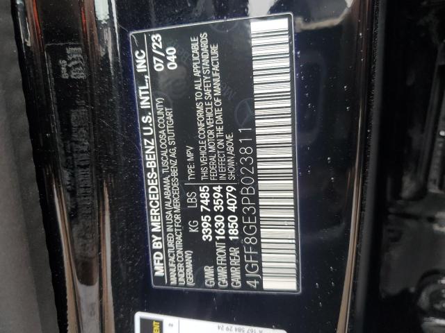 4JGFF8GE3PB023811 - 2023 MERCEDES-BENZ GLS 580 4MATIC BLACK photo 14