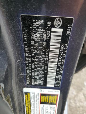 4T1BK1EB2DU019050 - 2013 TOYOTA AVALON BASE GRAY photo 13