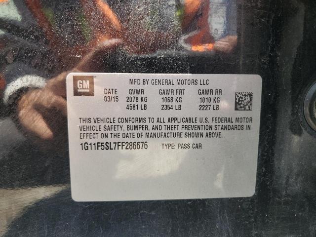 1G11F5SL7FF286676 - 2015 CHEVROLET MALIBU LTZ GRAY photo 12