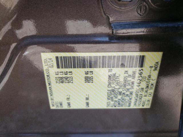 1N4AA5AP2EC462565 - 2014 NISSAN MAXIMA S BROWN photo 13