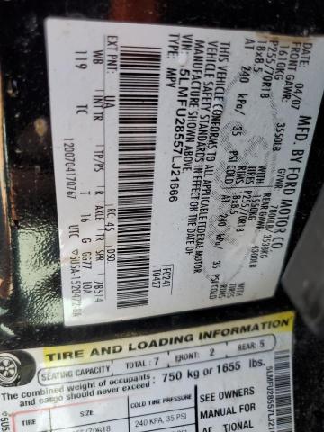 5LMFU28557LJ21666 - 2007 LINCOLN NAVIGATOR BLACK photo 14