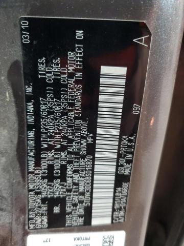 5TDYK3DC6BS016870 - 2011 TOYOTA SIENNA XLE CHARCOAL photo 13