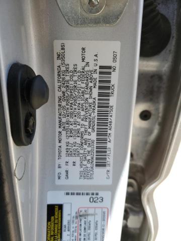 5TEJU62N96Z201330 - 2006 TOYOTA TACOMA DOUBLE CAB PRERUNNER SILVER photo 12