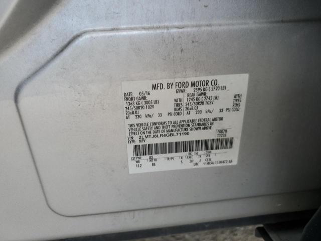 2LMTJ8LR4GBL71190 - 2016 LINCOLN MKX RESERVE 银色 照片 13