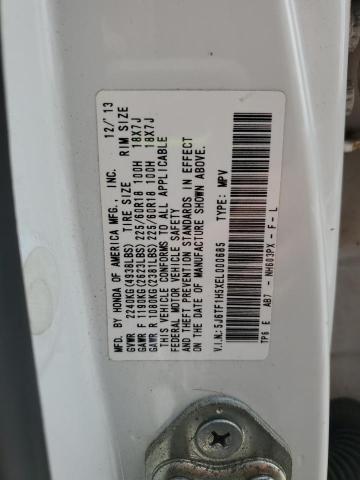 5J6TF1H5XEL000685 - 2014 HONDA CROSSTOUR EXL თეთრი ფოტო 13