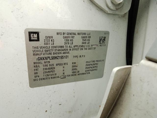 1GKKNPLS8HZ195101 - 2017 GMC ACADIA DENALI 白色 照片 13