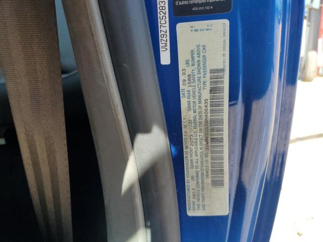 3VWBK31C74M406435 - 2004 VOLKSWAGEN NEW BEETLE GL 蓝色 照片 12