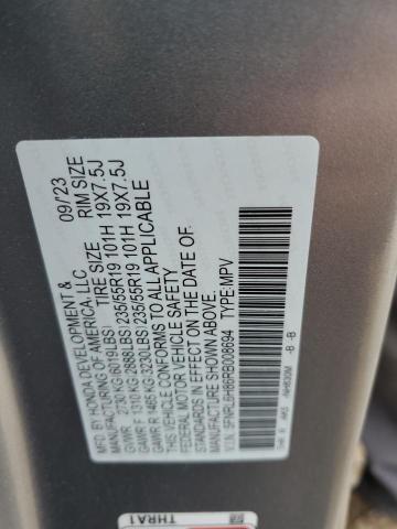 5FNRL6H86RB008694 - 2024 HONDA ODYSSEY TOURING 银色 照片 13