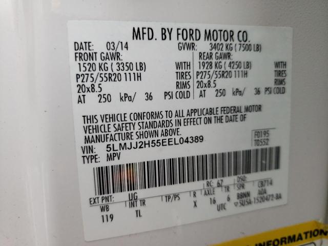 5LMJJ2H55EEL04389 - 2014 LINCOLN NAVIGATOR 白色 照片 13