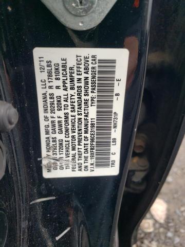 19XFB2F96CE319811 - 2012 HONDA CIVIC EXL BLACK photo 12
