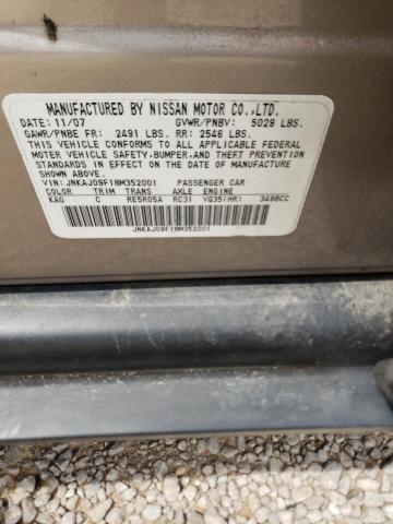 JNKAJ09F18M352001 - 2008 INFINITI EX35 BASE ოქროსფერი ფოტო 12