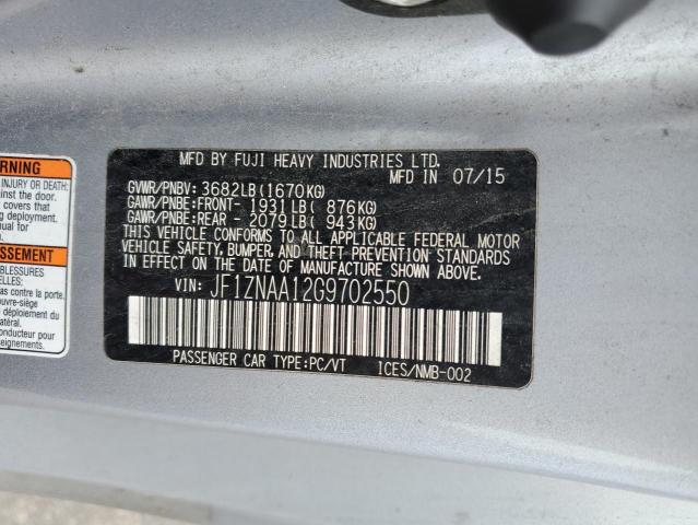 JF1ZNAA12G9702550 - 2016 TOYOTA SCION FR-S 银色 照片 12